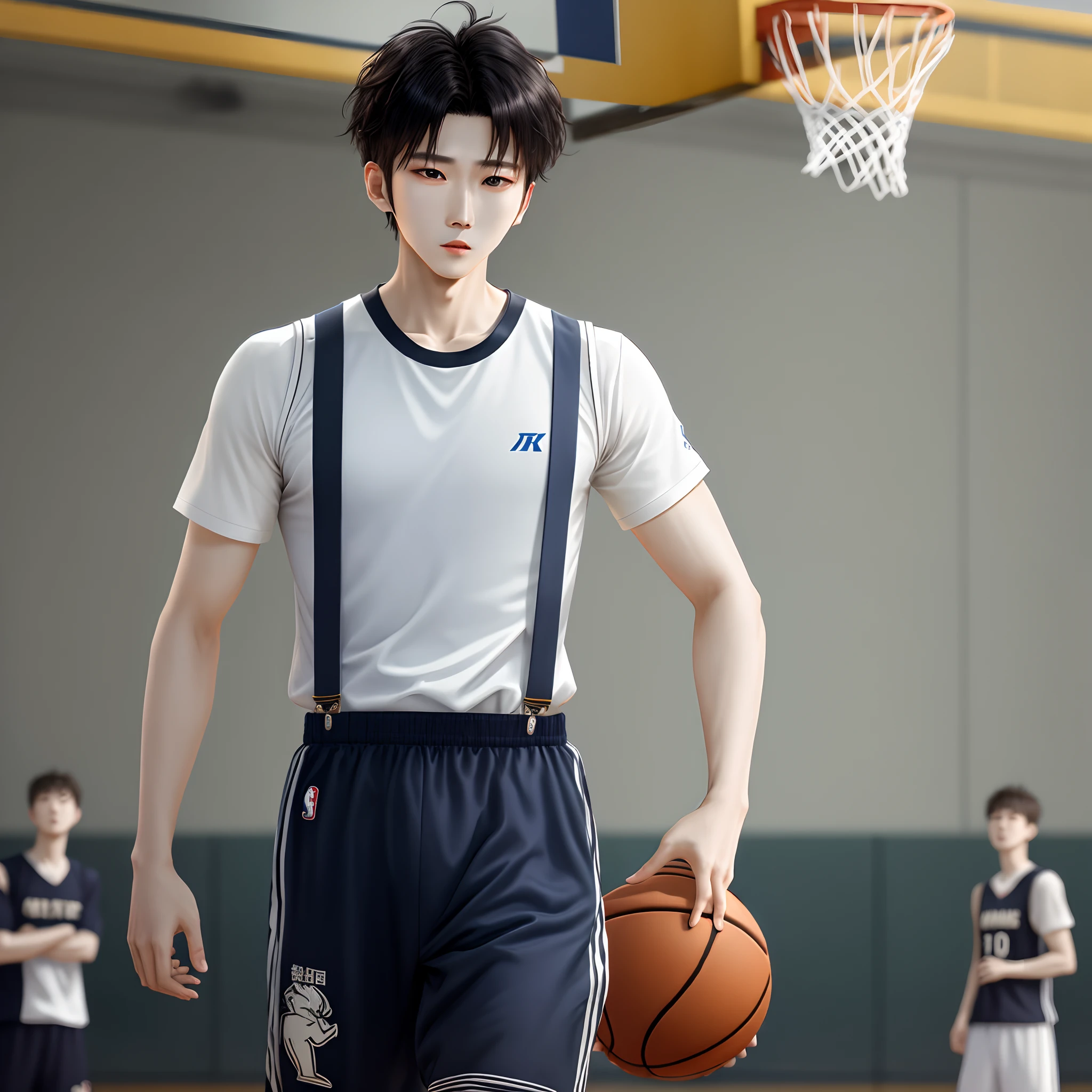 Cai Xukun suspenders，basketball ball，Iron Mountain Back
