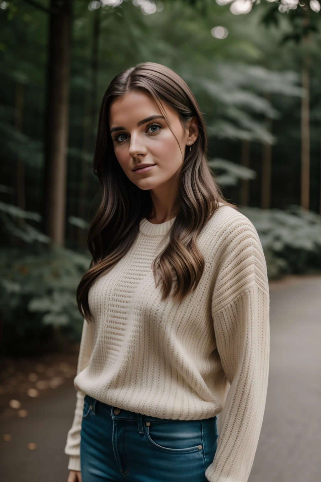 RAW photo, a portrait photo of Katie Read in casual clothes, natural skin, 8k uhd, high quality, film grain, Fujifilm XT3