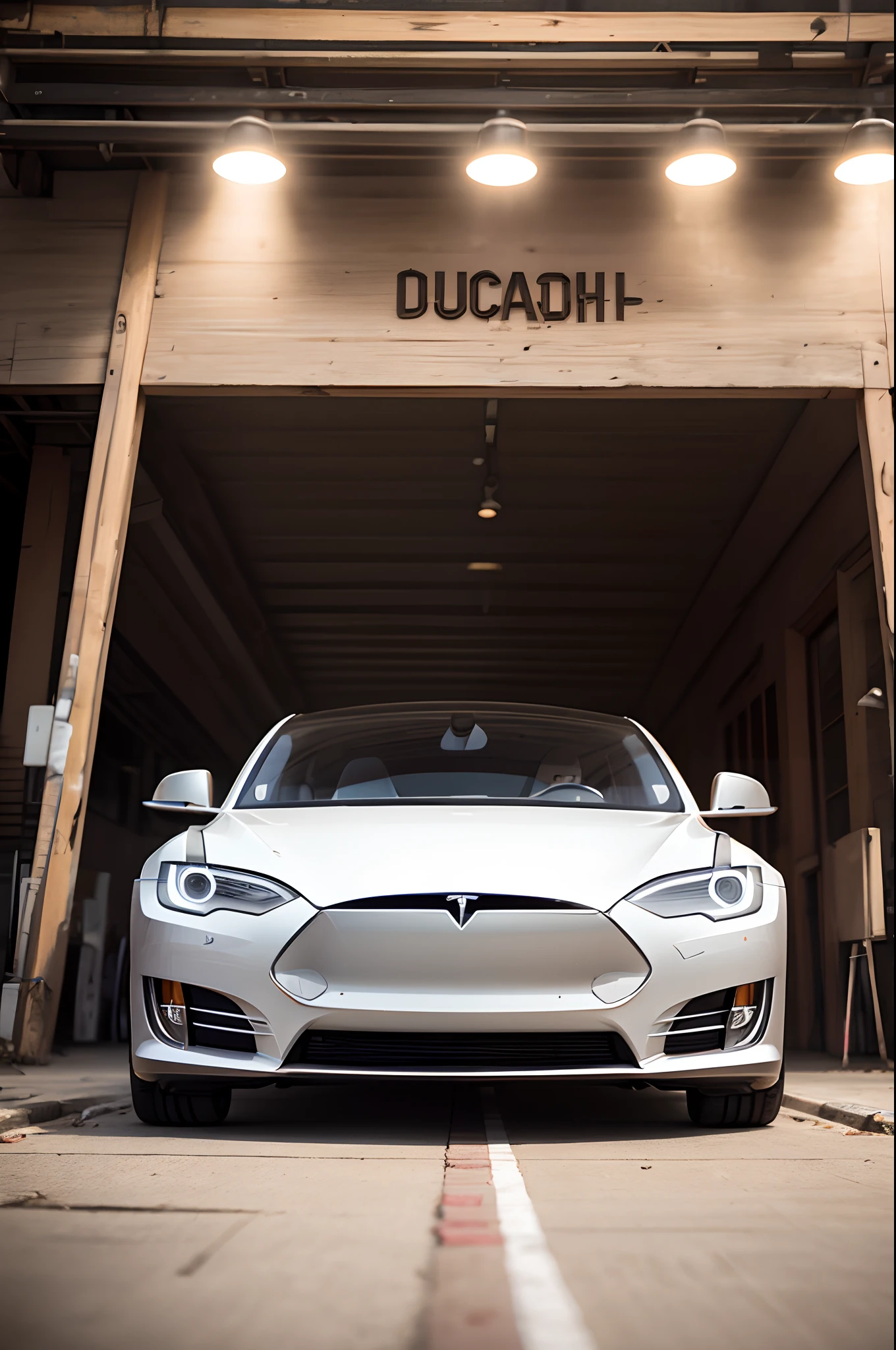 A Tesla made out of chocolate, depth-of-field, high-resolution (8k), photography advertisement style, light strobe, diffuser, masterpiece,