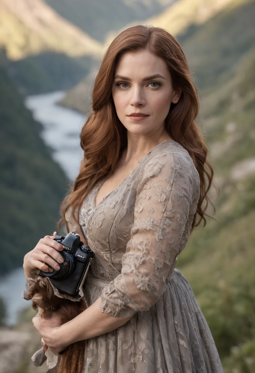 Amy Adams in the mountains, jeep, 8k