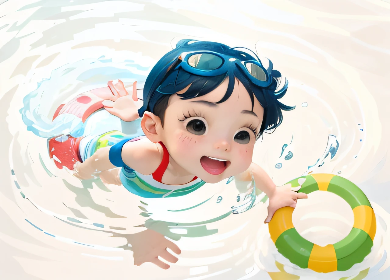 boy swimming