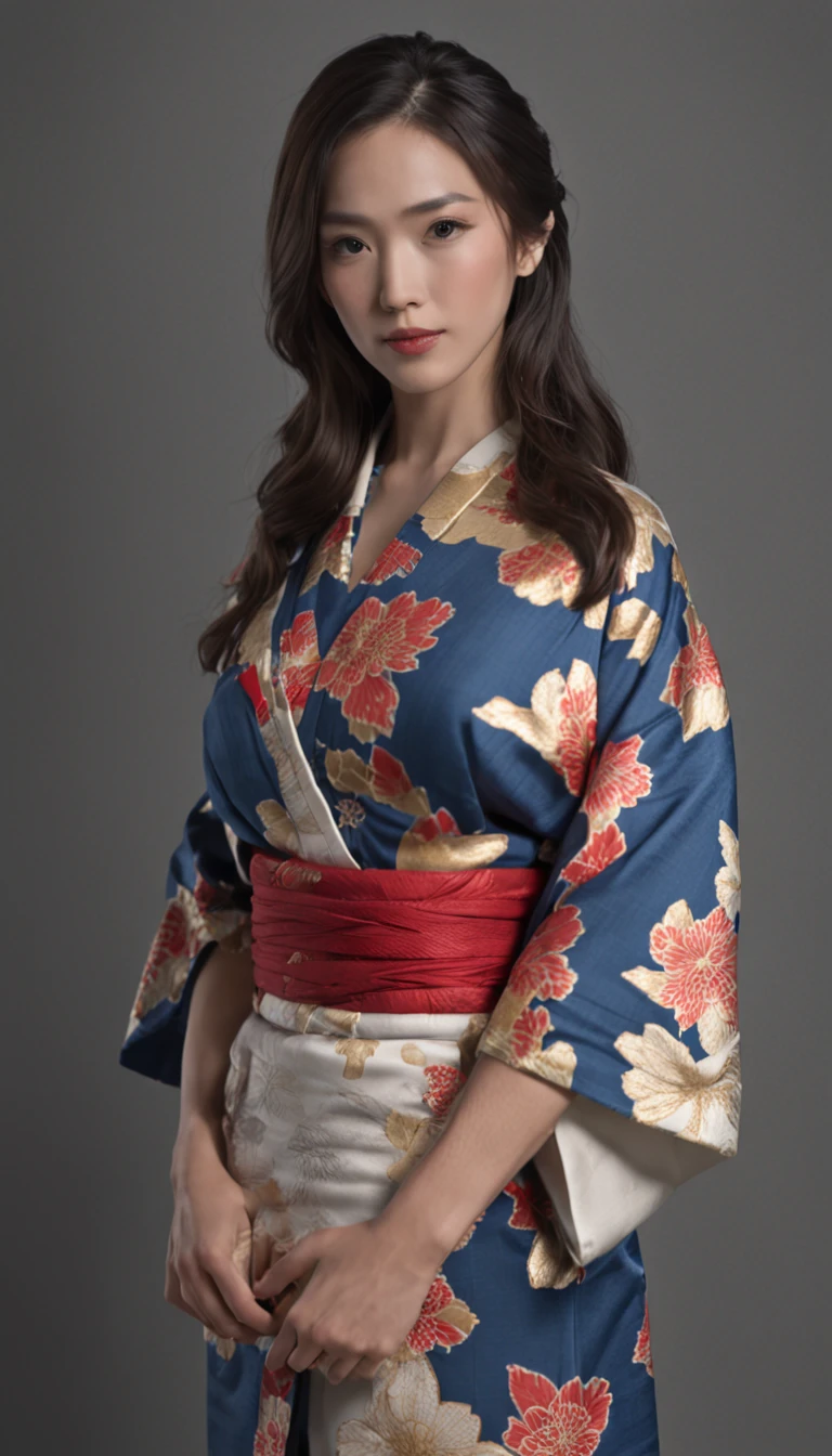 ((("Realistic Wonder Woman in a yukata")))
subject: A captivating photo,Catch Wonder Woman wearing an elegant yukata.
Tipo de imagen: photograph of-realistic.
art-style: Realism, Graceful.
Artistic inspiration: The iconic presence of Wonder Woman and the elegance of the yukata.
Character design: Wonder Woman wears a yukata, Combine her strengths with traditional Japanese clothing.
Background: Tranquil cultural style,Goes well with the yukata, Evokes elegance.
camera: Medium shot.
Pose: Calm and elegant posture,The fusion of Wonder Woman's character with the yukata is shown.
lighting: Soft and attractive lighting,Enhance the beauty of the scene.
Resolution: A high resolution, Capture the intricate details of the yukata and characters.
Camera lens: 85mm.
View: Capture Wonder Woman's elegant mid-shot shot.