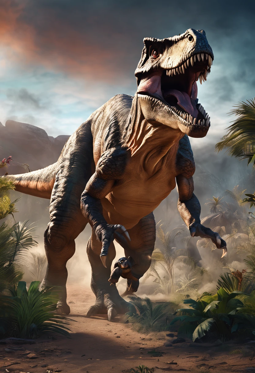masterpiece, high quality, realistic, detailed background, (((dinosaur, tiger lying on back))), (feral), (((wide hips))), ((((rear view, urine on face)))), (masterpiece), best quality, 4k, 2k, ((((feral, duo, on top of tiger, belly on belly, crouching position, paws, spread legs, dirty, messy, tail up,))))), ((((((rear view, urine from dinosaur cloaca, leaking cloaca, feces covered cloaca, big dinosaur cloaca, excessive dinosaur cloaca urine, dinosaur crouching over tiger stomach, urine on belly, urine on stomach, tiger lying on back with urine on body, urine splatter, explosive diarrhea)))))), ((((feral tiger, feral dinosaur))))