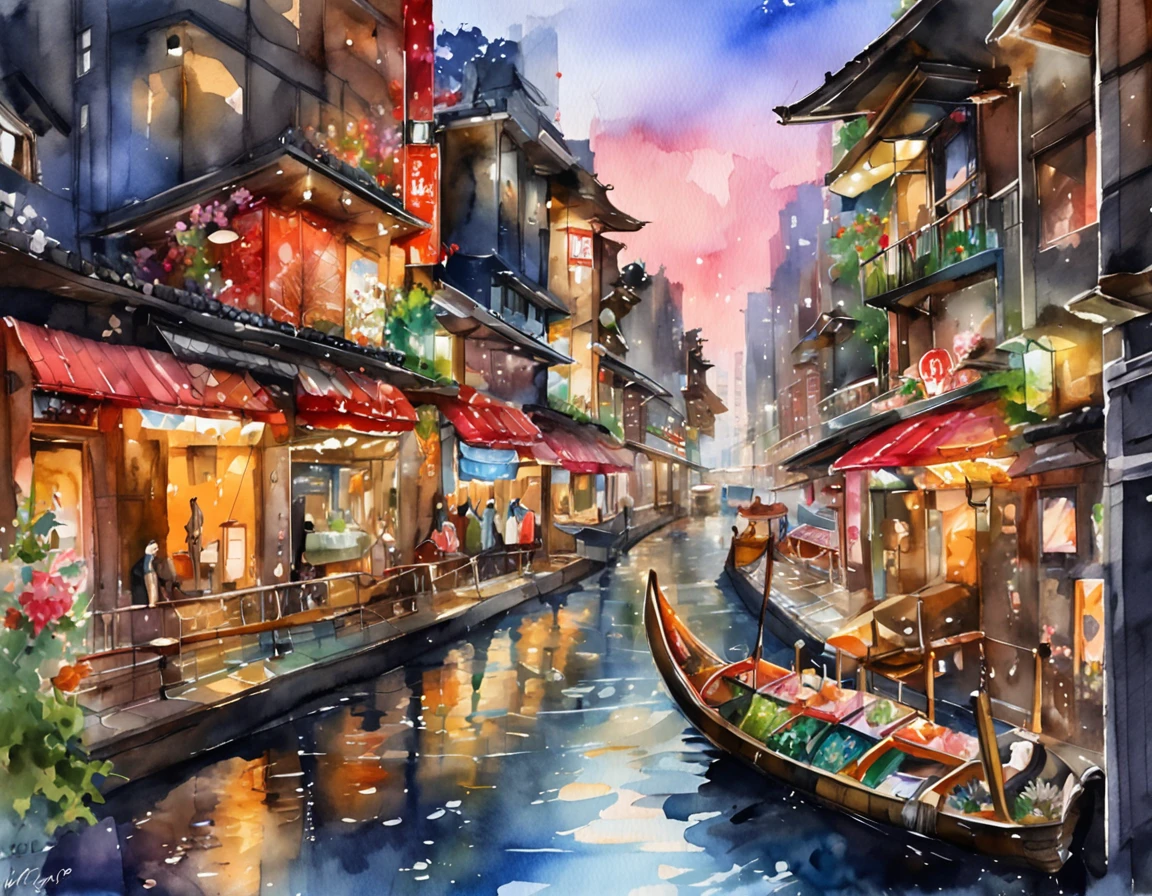 (tmasterpiece),(top-quality),(nffsw),Located in Tokyo's bustling neon streets at dusk, Capture the glittering reflections of skyscrapers in a tranquil puddle below, Artistic style to embody 3D models. Amplified Ultra HD, Detail of a young woman's complex face, City lights illuminate, Convey feelings of both longing and anticipation. Her beauty was perfect, Consists of a wide-angle configuration,Arrange asymmetrically to increase vitality. producer:Alastair Manardo