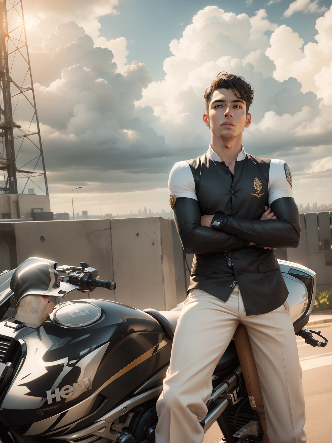 Change background city handsome boy , 8k , ultra realistic