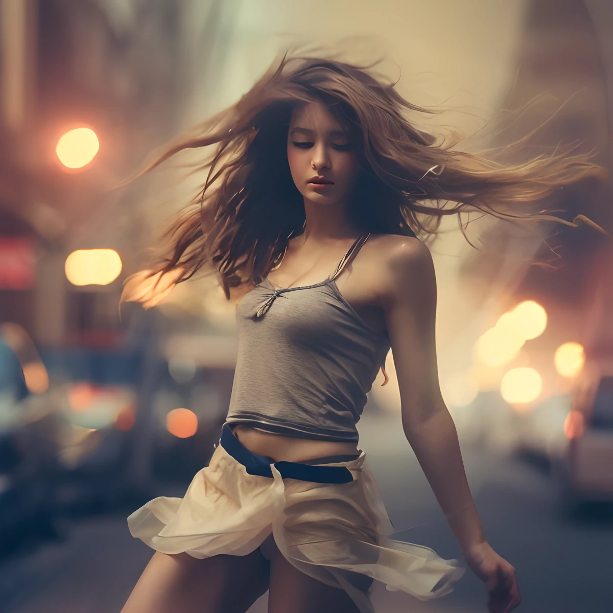 (Best Quality, 8K, 32 k, Masterpiece, UHD:1.2), Cute Japan Woman Photos, 1 Girl, (large full breasts), (tall female), (abs), (lip), closed mouth, (Medium Short Golden Hair), Double eyelids, Wet skin, t-back, realistic rays, Seafront.
