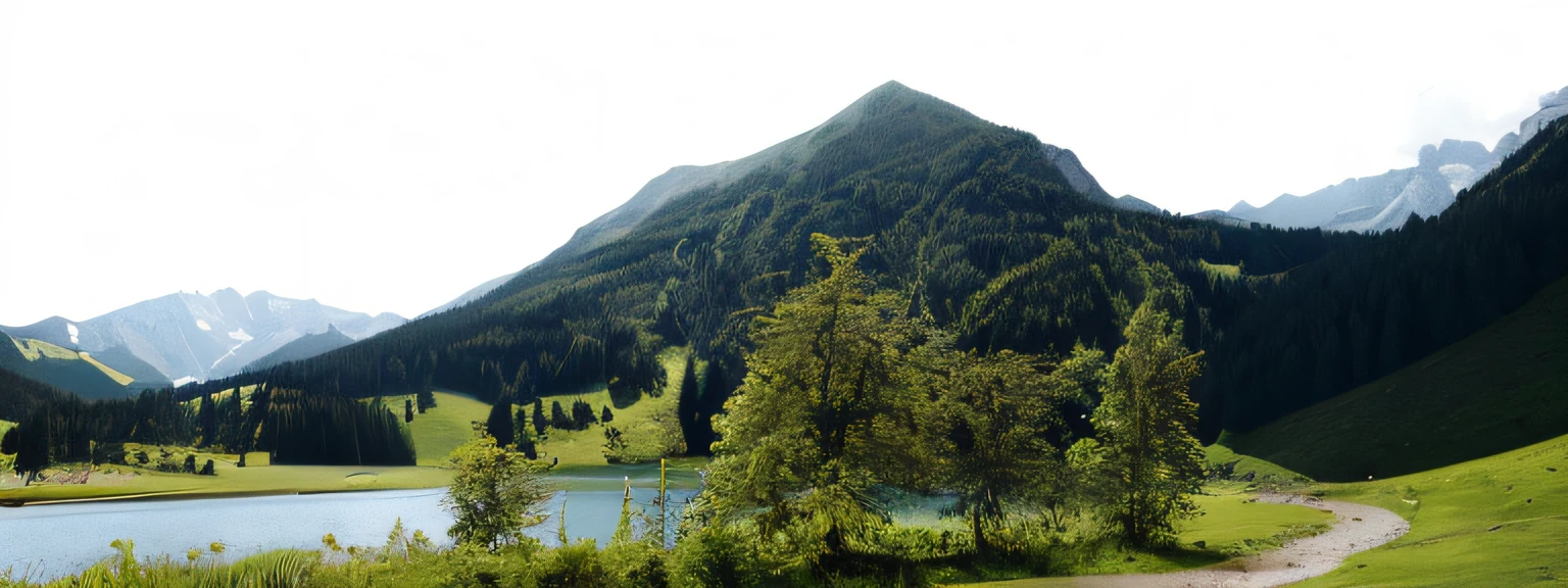 perto de um lago, near a small lake, Lake in the background, lake in foreground, detailed lake in background, lake scene, moutain in background, lake foreground, Sweet smell, Alpine scenery, a photo of a lake on a sunny day, the alps are in the background, hills in the background