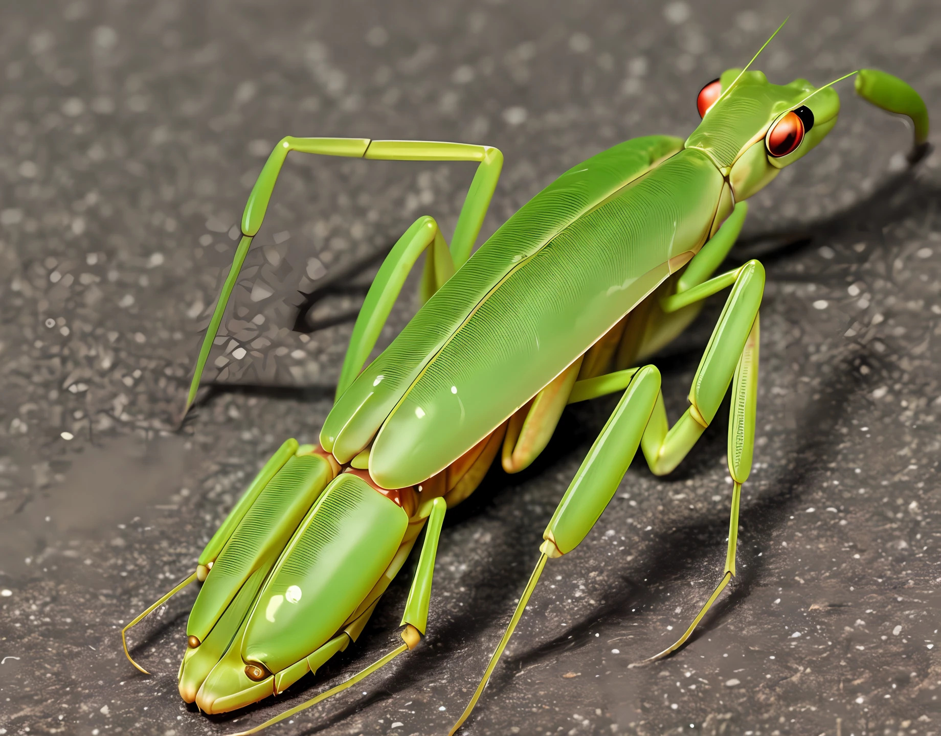 A praying mantis
