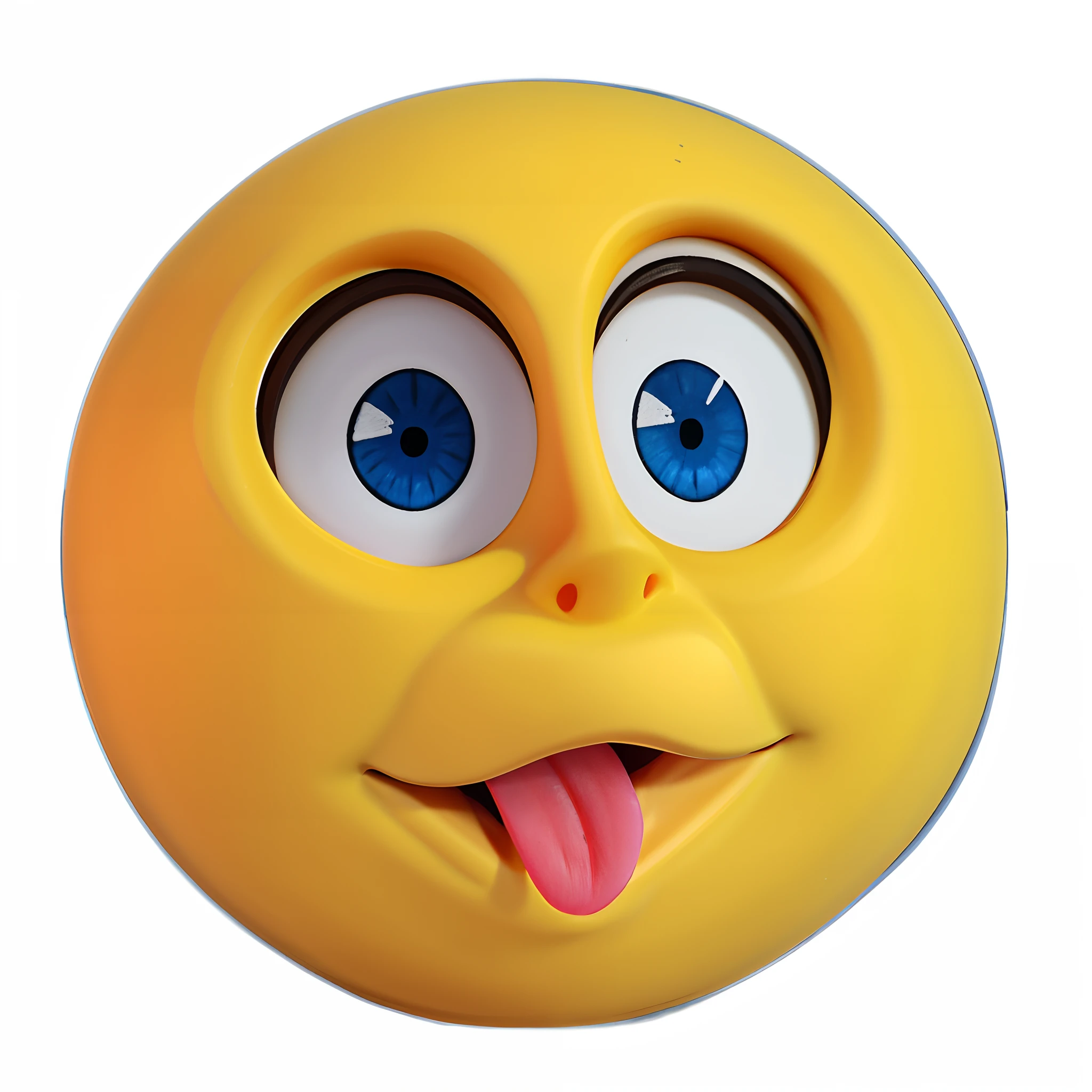 Smiling yellow face with blue eyes and sticking tongue out: 2.32, cara bonito olhos grandes e sorridente, cara divertida e brincalhona boba, funny emoji, rosto piscante altamente detalhado, charming expression gesicht, emoticon, grandes olhos felizes, Funny, new emoji of biting your lip, cara fria, emoji, cara dos desenhos animados, face de interesse, emoji de riso, amused facial expression