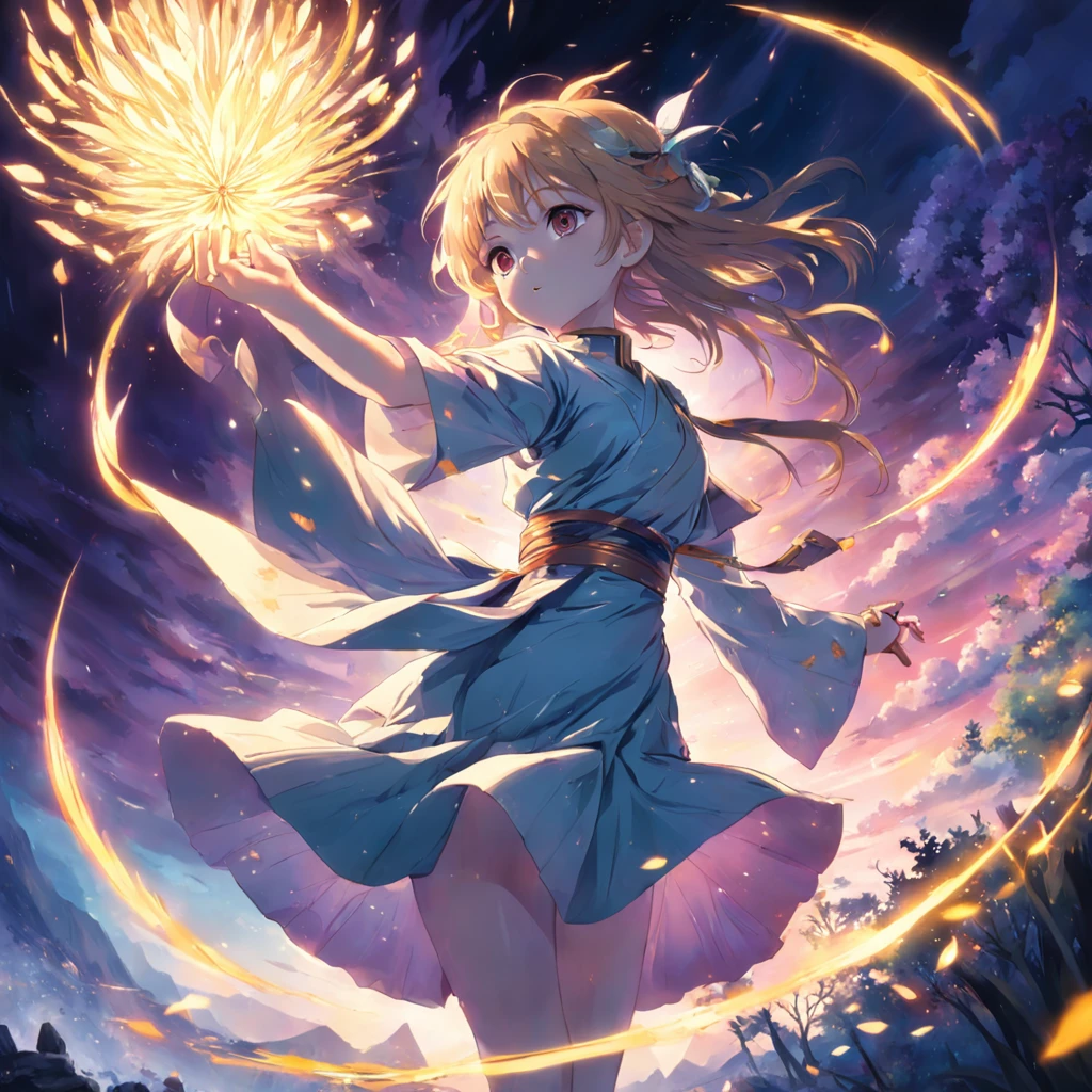 The light spirit dances and changes in the light of spring