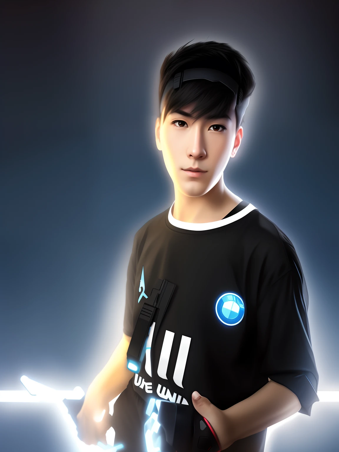 Anime boy cyberpubk ultra realistic
