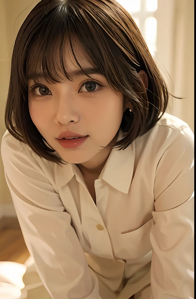 Keep your nose and lips、Make it a little smaller。