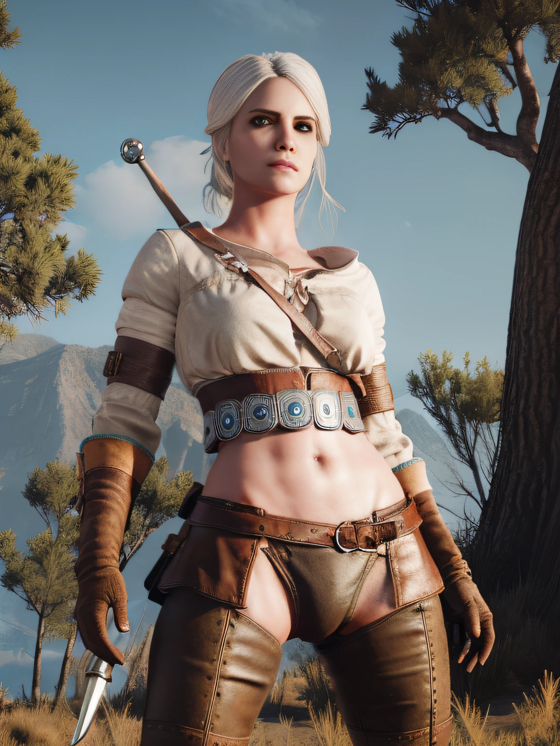Ciri(witcher_3)、​masterpiece、top-quality、1girl, Blue eyes、{{nsfw}}, nsfw, nsfw, {{A sexy}}、{barechested}、{{Open legs}}、{{{big vagina}}}, {gaping vagina}, {{{Vaginal opening}}}、{Uterine mouth}、crotch、{{{lowerbody}}}、{{{Lower grade}}}、bitch, hentai, {{{showing vagina}}}, Love juice、