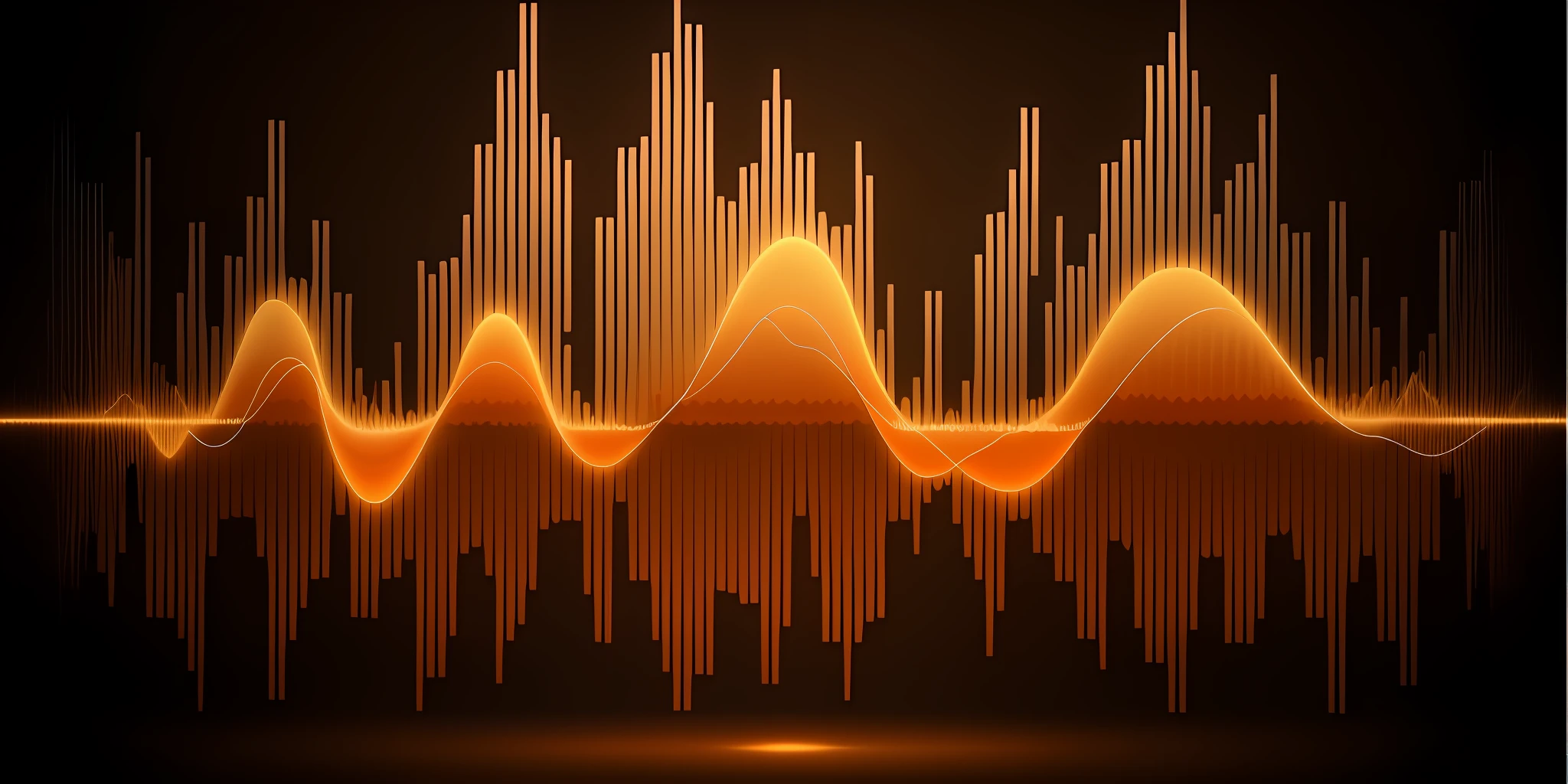 a close up of a sound wave with a black background, sound waves, sound wave, waveforms on top of square chart, visable sounds waves, in the shape an audio waveform, audio waveform, bass sound waves on circuitry, wave frequencies, background artwork, graphic musicality, abstract art representing data, graph signals, noise to volume, vibration