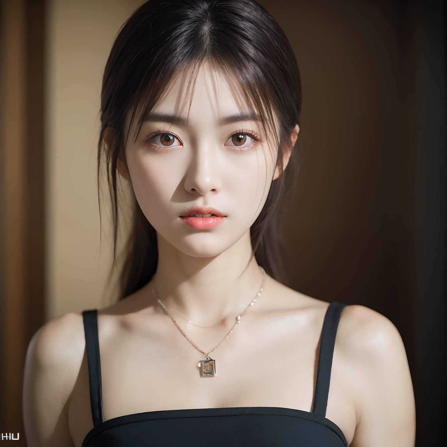 Corset, (photographrealistic:1.4), (Ultra photo realsisim:1.4), (Realistic:1.3), (Smoother lighting:1.05), (increase cinematic lighting quality:0.9), 32K, 1girl in,25 age old, Realistic lighting, back lit lighting, light in face, Ray traching, (brightlight:1.2), (enchanced quality:1.4), (Top quality real texture skins:1.4), finely quality eyes, finerly detailed face, (exhaustion、Sleepiness and happiness:0), (Kaihuai:1.4), 校服,a necklace, (Increased Body Line Mood:1.1), (increase in beauty of skin texture:1.1),big braest
