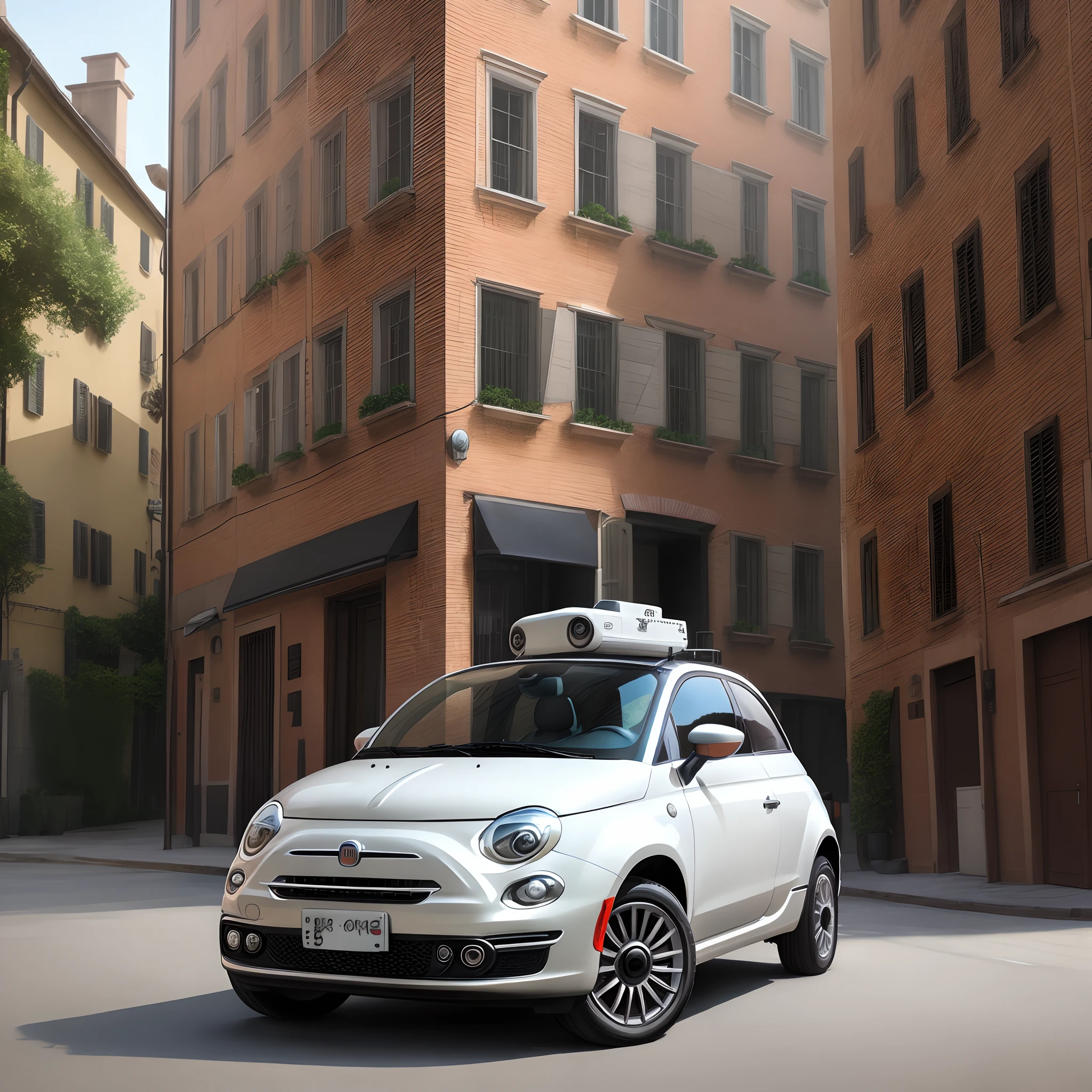 armored car+Fiat 500