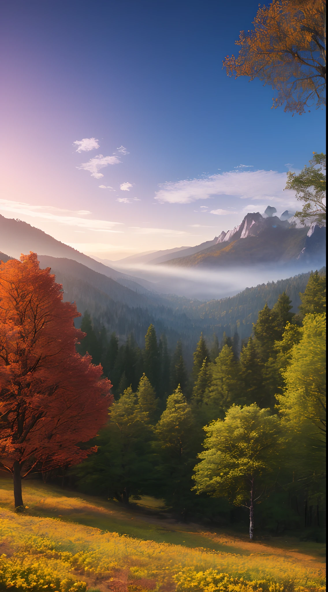 Masterpiece, Best Quality, High Quality, Extremely Detailed CG Unity 8k Wallpaper, Scenic, Oil Painting, Award Winning Photography, Bokeh, Depth of Field, HDR, Glow, Chromatic Aberration, Photorealistic, Extremely Detailed, Art Station Trending, CGSociety Trending, Intricate , highly dramatic, midway art and masterpiece, best quality, highest quality, extremely detailed CG Unity 8k wallpapers. A lush summer landscape of rolling green hills stretching to the horizon, dotted with wildflowers in shades of pink, yellow and purple, flooded with light. This is a masterpiece, best quality, highest quality, extremely detailed CG unity 8k wallpaper peaceful autumn landscape surrounded by golden yellow, fiery red and burnt orange trees. The fresh air smells sweet of fallen leaves and wood smoke. The ground is covered with a warm layer of leaves that rustle under your feet. A misty mountain rises in the distance, surrounded by light And a masterpiece in the best quality and extremely detailed CG unity 8k wallpaper A breathtaking winter landscape covered in snowy capes, creating a A world of shimmering whites and cool blue shades. The tall evergreens are tall and proud, their branches covered with snow and light. This is a masterpiece with the best quality, great quality and extremely detailed CG unity 8k wallpaper vivid spring landscape full of new life and colors. The hills are carpeted in green with delicate wildflowers in shades of pink, purple and yellow, with plenty of lighting