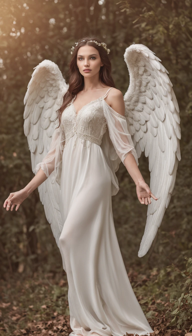 lifelike image of angel with wings, homem