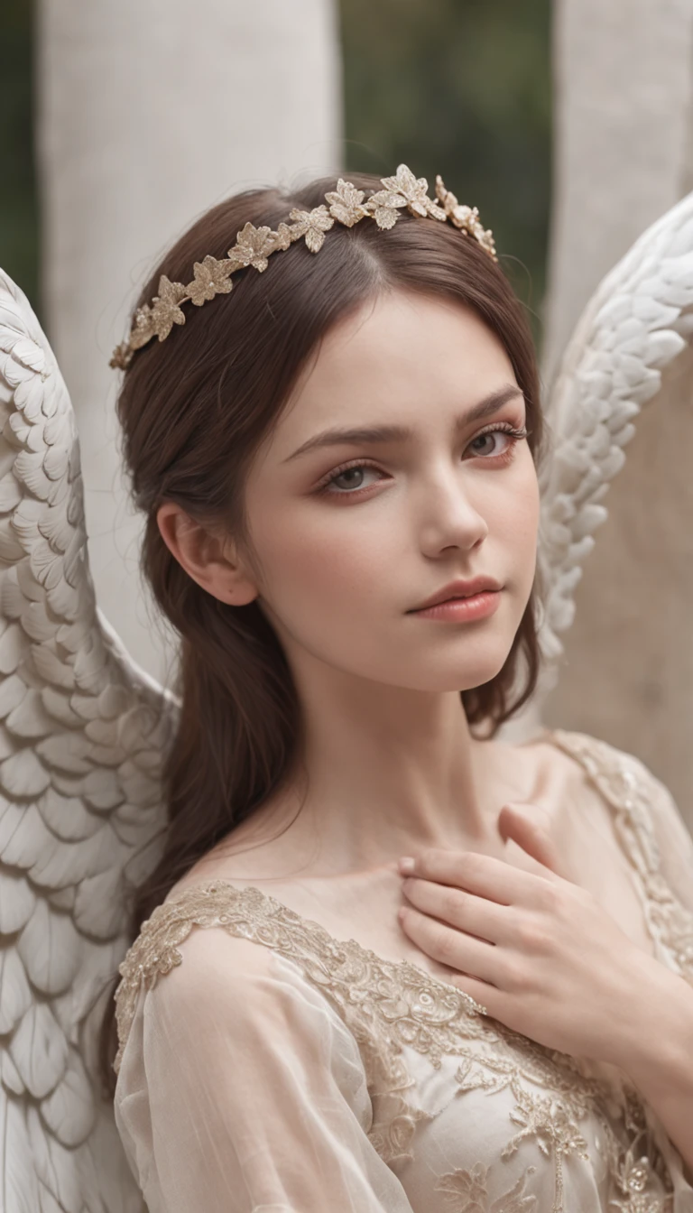 lifelike image of angel with wings, homem