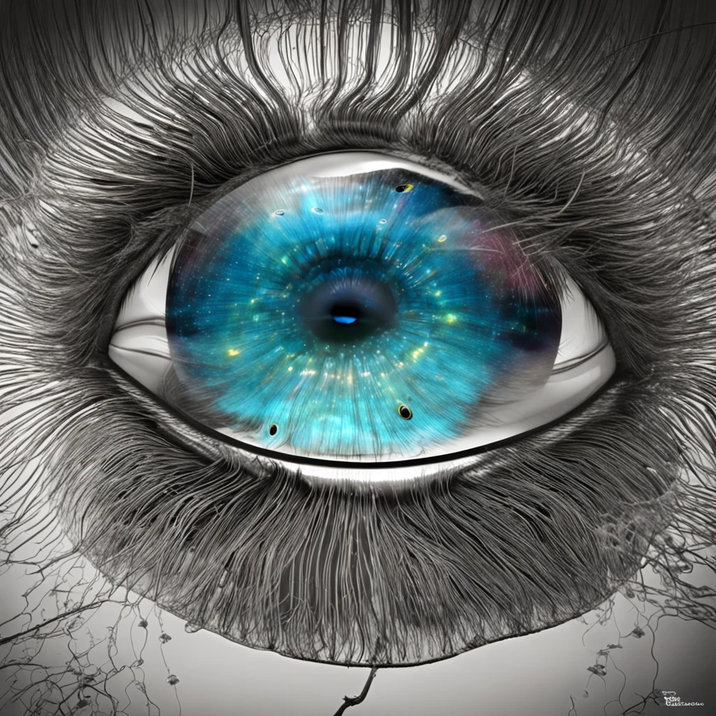 (klein:1.3, Hirngespinst:1.2) Wunderbare Biolumineszenz-Fadenkreaturen in einem dunklen Hintergrund, mit sichtbarem Lichtspektrum und inspiriert von Shih Chieh Huang. Big eyes should be emphasized.