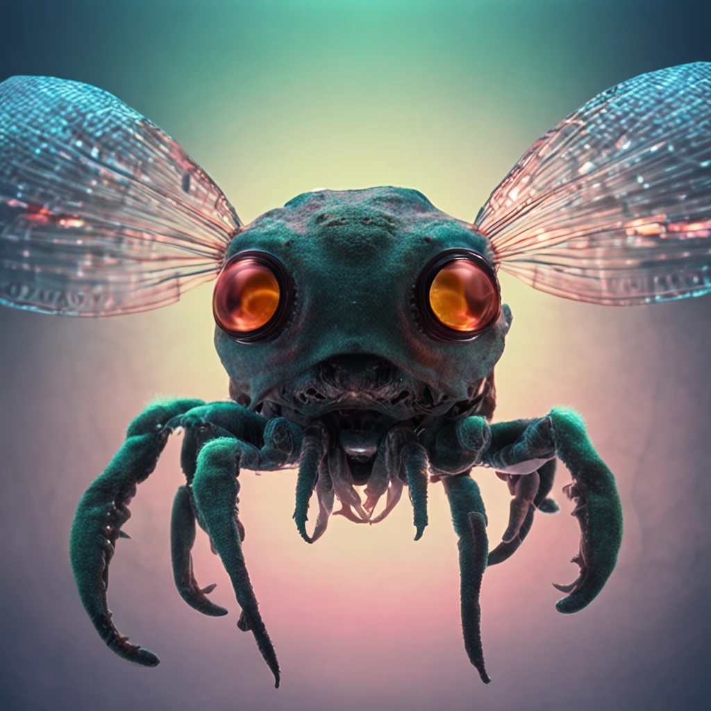 (klein:1.3, Hirngespinst:1.2) Wunderbare Biolumineszenz-Fadenkreaturen in einem dunklen Hintergrund, mit sichtbarem Lichtspektrum und inspiriert von Shih Chieh Huang. Big eyes should be emphasized.