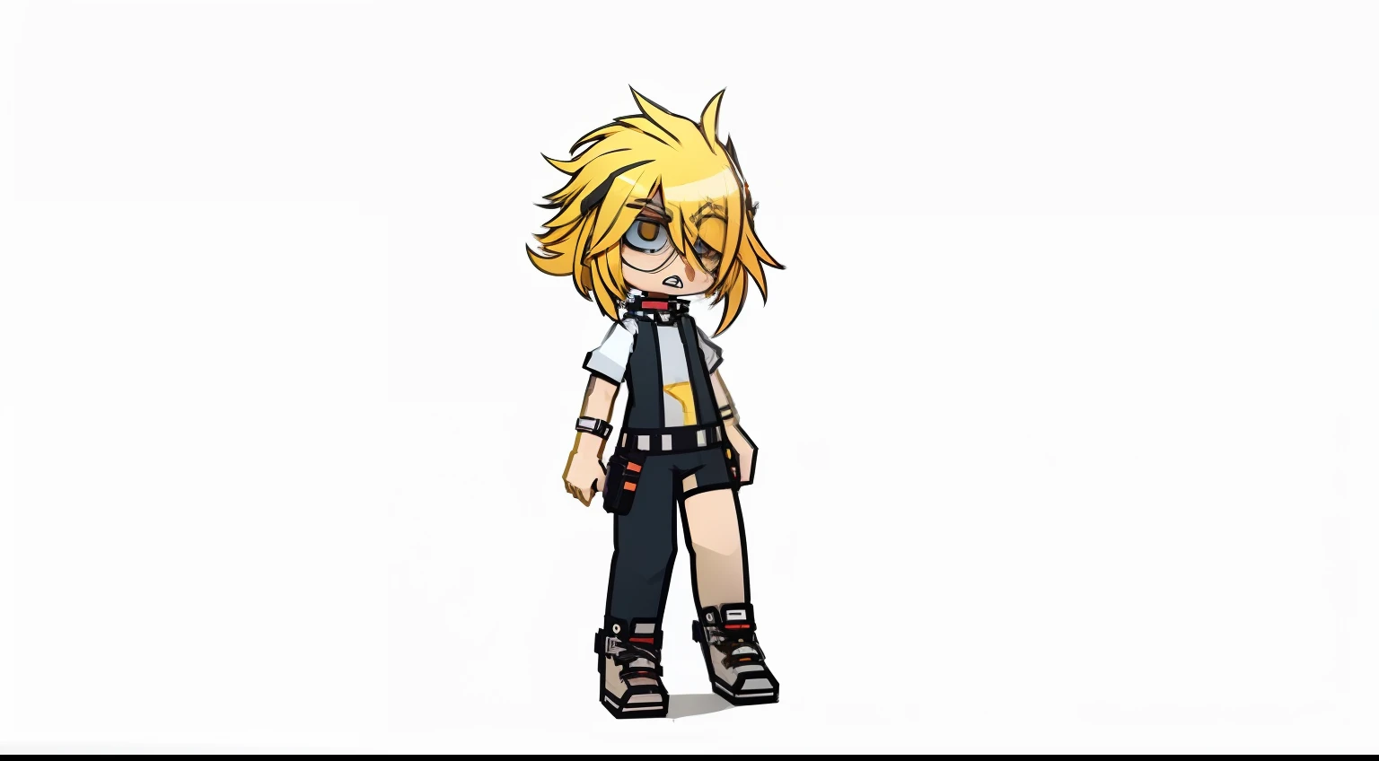 Pixel play style,Yellow pupils and hair