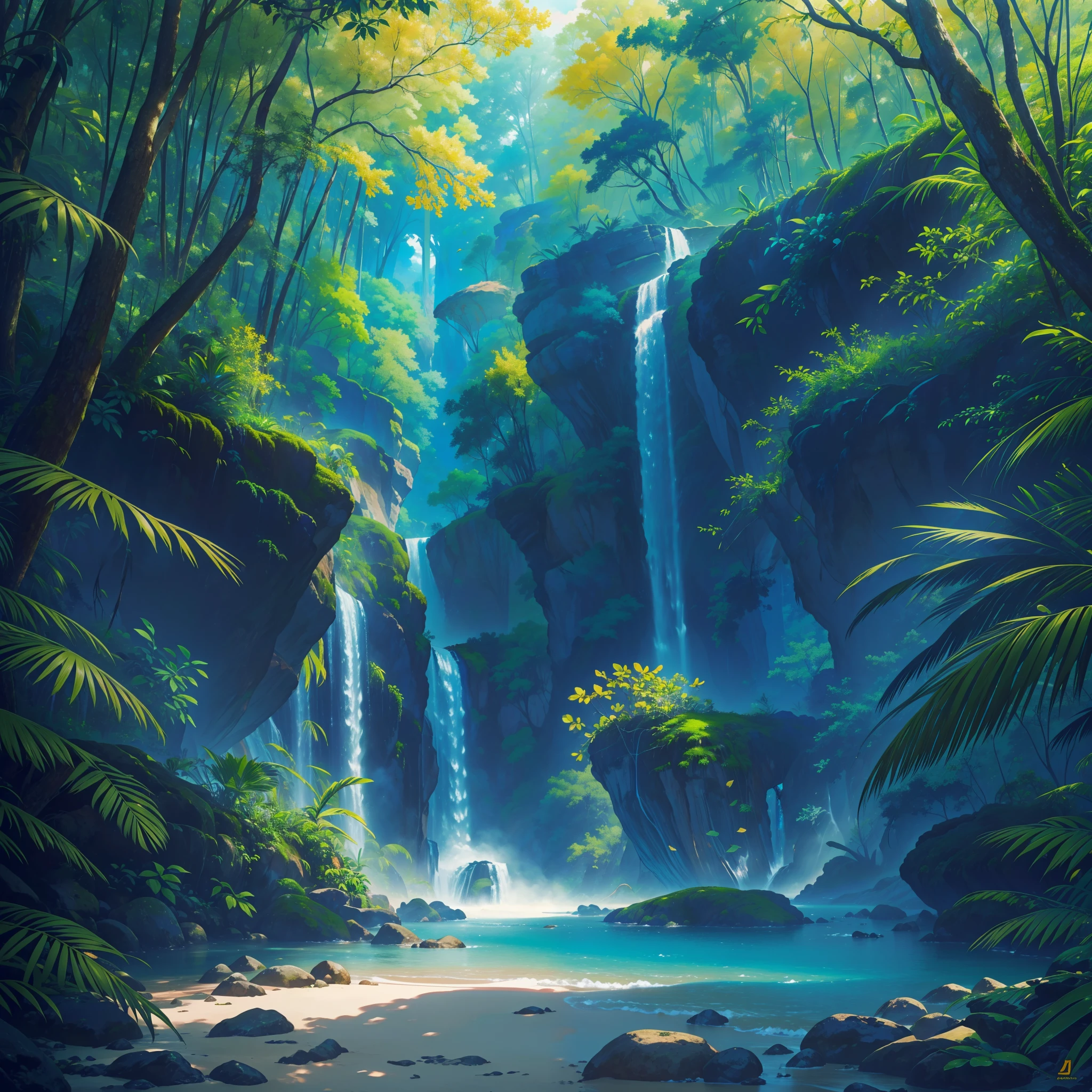 (extremamente detalhado, wallpaper em CG em 8k, obra-prima, melhor qualidade), indian american, cocar de penas, arco e flecha, floresta americana, animais, plantas.