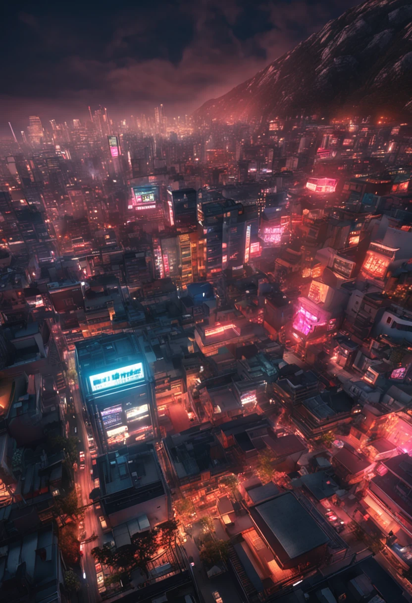 a closeup of ultra realistic midnight Tokyo