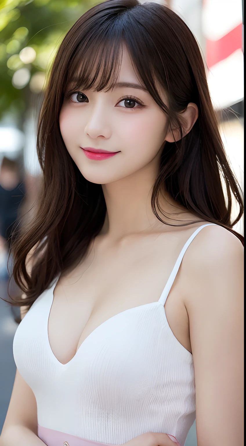 masterpiece、highest quality、figure、 Very detailed、Fine details、 High resolution、8K Dende Wallpaper、Perfect dynamic composition、Cute 19 year old college student、pretty girl、Beautiful face in every detail、Detailed and cute eyes、Textured skin、A modest smile、Shortcuts、Small breasts、Spring Parka、Bold sexy pose、