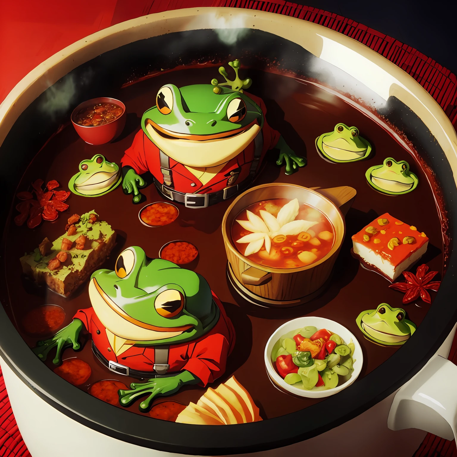 captain,commando,commando,Frog head,hot pot,chili pepper
