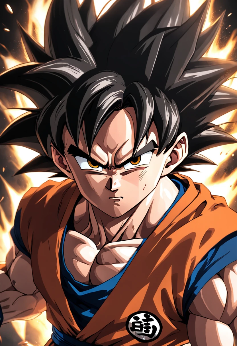 Dragon Ball Goku，Great ape，head portrait，Close-up，of a real，Facial features are carefully depicted，Realistic skin texture，Dark style，depth of fields，high light，Real light，Ray traching，oc rendered，Hyper-realistic，best qualtiy，8K，Works of masters，super-fine，Detailed pubic hair，Correct anatomy，sharp focus on eyes，Bokeh，Facial features are carefully depicted