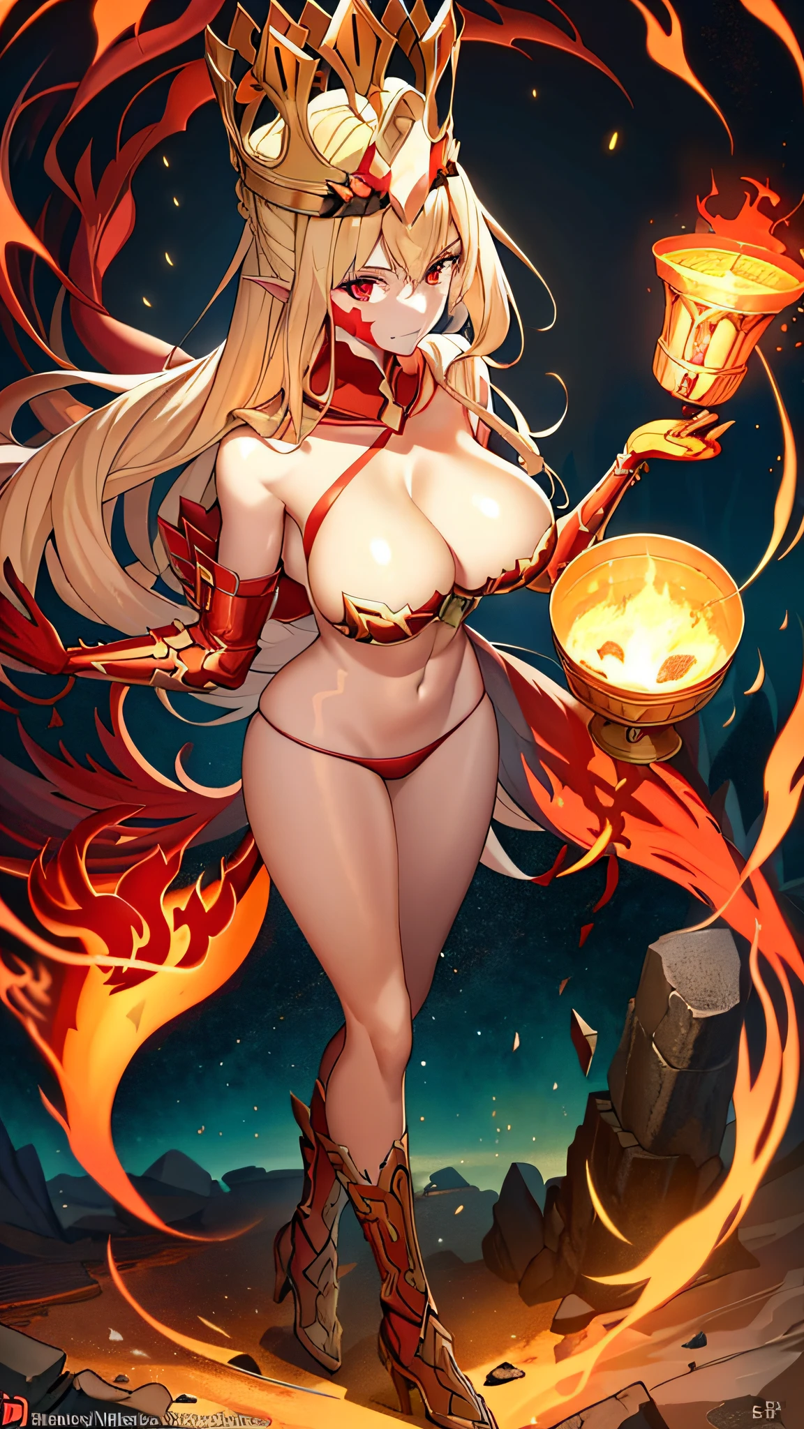 Sexy dressed woman casting blast spell to destroy city, fire rune, fire ball, fire dragon flying above, fire magician, goddess of fire, detailed fantasy art, fantasy art style , break beautiful ancient flame witch, queen of flames and explosive flames, fantasy art behans, beautiful heavenly magician, bewitching magician, shiny floating flame shards, red crystal, dazzling flame sparks, flame strands, blizzard, flame wind blowing hair, break otherworldly beautiful, flame crown, detailed clothing, burning aura, burning face, tall body, mature body, seductive body, huge breasts, detailed Beautiful face, detailed glossy eyes, detailed skin, full body break, detailed, realistic, 4k highly detailed digital art, octane rendering, bioluminescence, BREAK 8K resolution concept art, realism, mapper studio, masterpiece, highest quality , official art, illustration, Ligne Claire, (cool_color), perfect composition, absurdity, fantasy, focused, rule of thirds