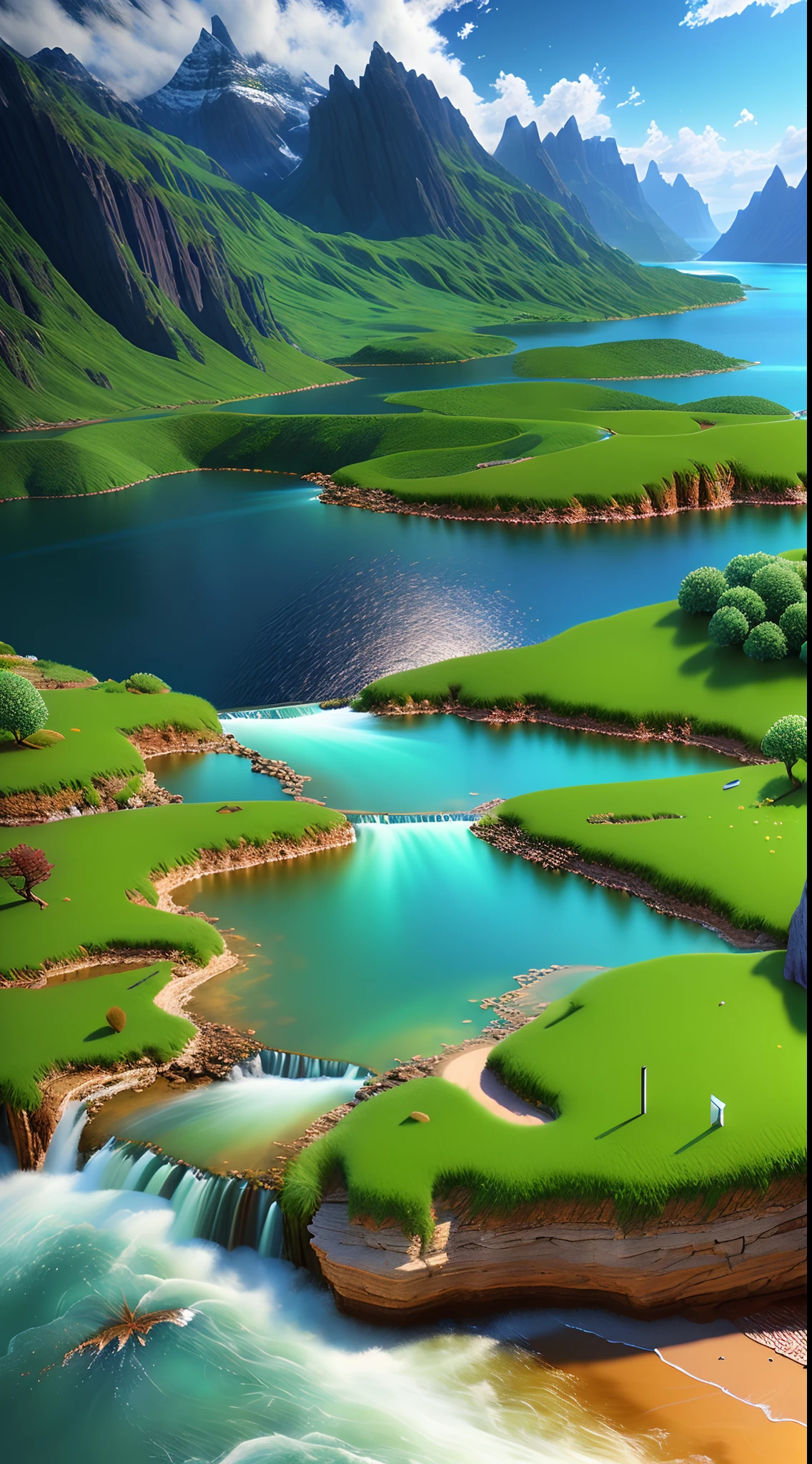 landscape, water (extremely detailed CG unity 8k wallpaper), the most beautiful artwork in the world, professional majestic oil painting, intricate, high detail, sharp focus, dramatic, photorealistic painting
