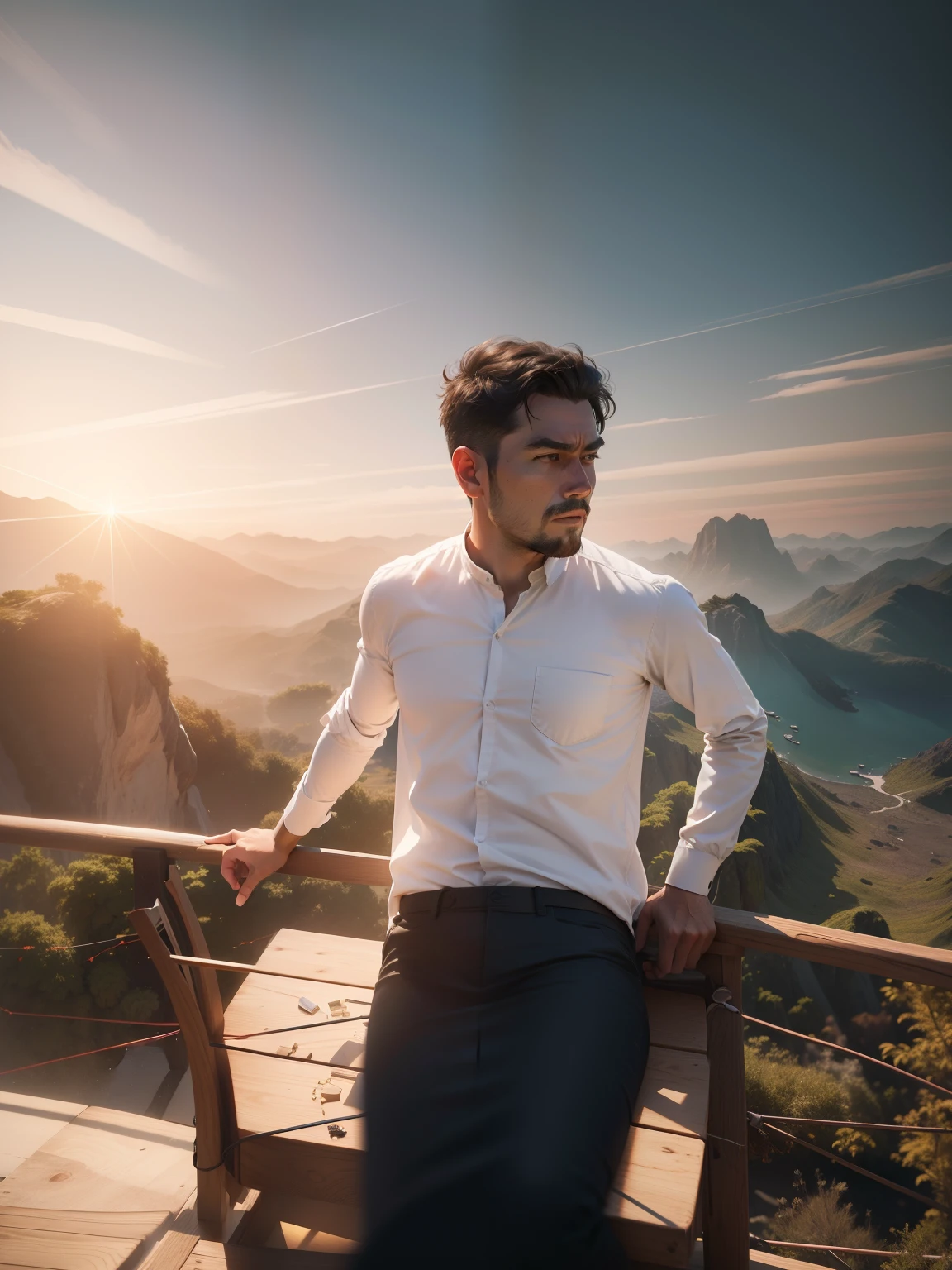 Change background into tables and graphs, ultra realistic face, 8k resolution.