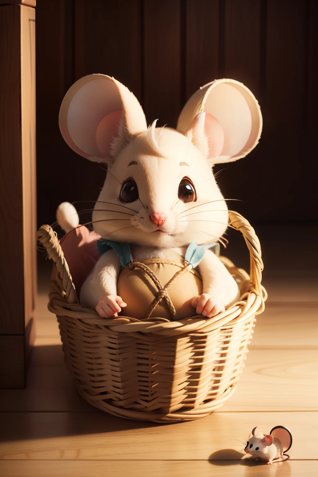 thick mouse in basket