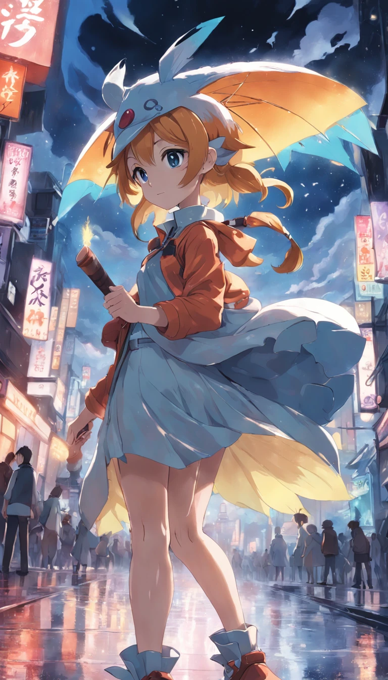 obra-prima, melhor qualidade, filme ainda, uma mulher linda, deslubrante, radiante, ( Pokémon's Misty Style) Faiscas,