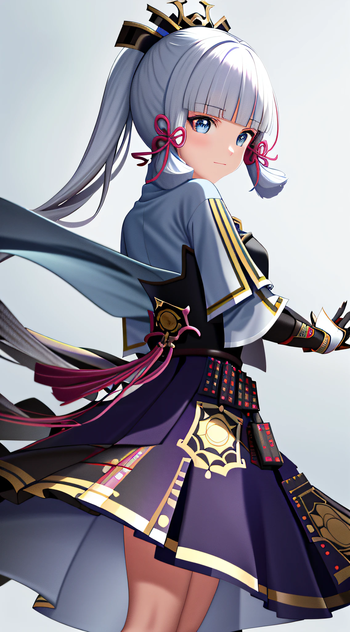 tmasterpiece,A high resolution,best qualtiy,1girl solo,kamisato_ayaka,ssmile,komono,Rich in detail,Hand repair