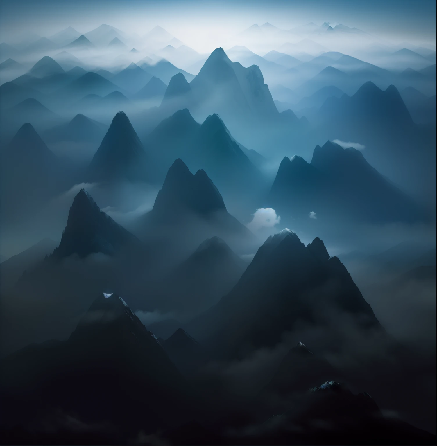 Mountains stacked with luan，Like an ink painting