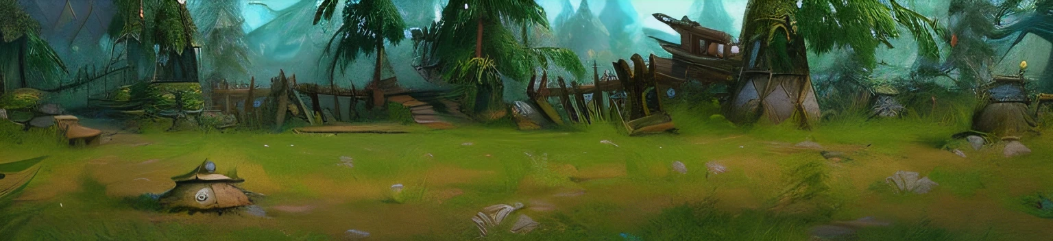 Forest painting with fence and tree in the foreground, dota! matte painting concept art, elf forest background, dota matte painting concept art, painted as a game concept art, steampunk forest background, fantasy forest environment, matte painting arcane dota pixar, game environment, game background, Mobile game background, ancient wood environment, fantasy apocalypse environment, forest backgrou