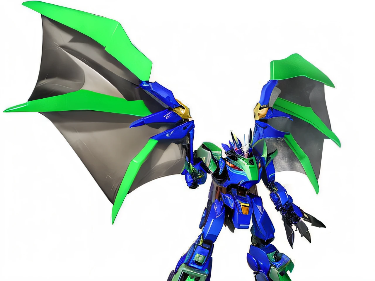 Close-up of toy character of winged dragon, pterodactyl mecha, Mecha wings, concept art of omegamon, sharp robot dragon paws, robot dragon claws, well armored mech dragon, scarab reploid, with robot dragon head, Giant wings, gundam wing style armor, Transformers Beast Wars, sharp robot dragon paws