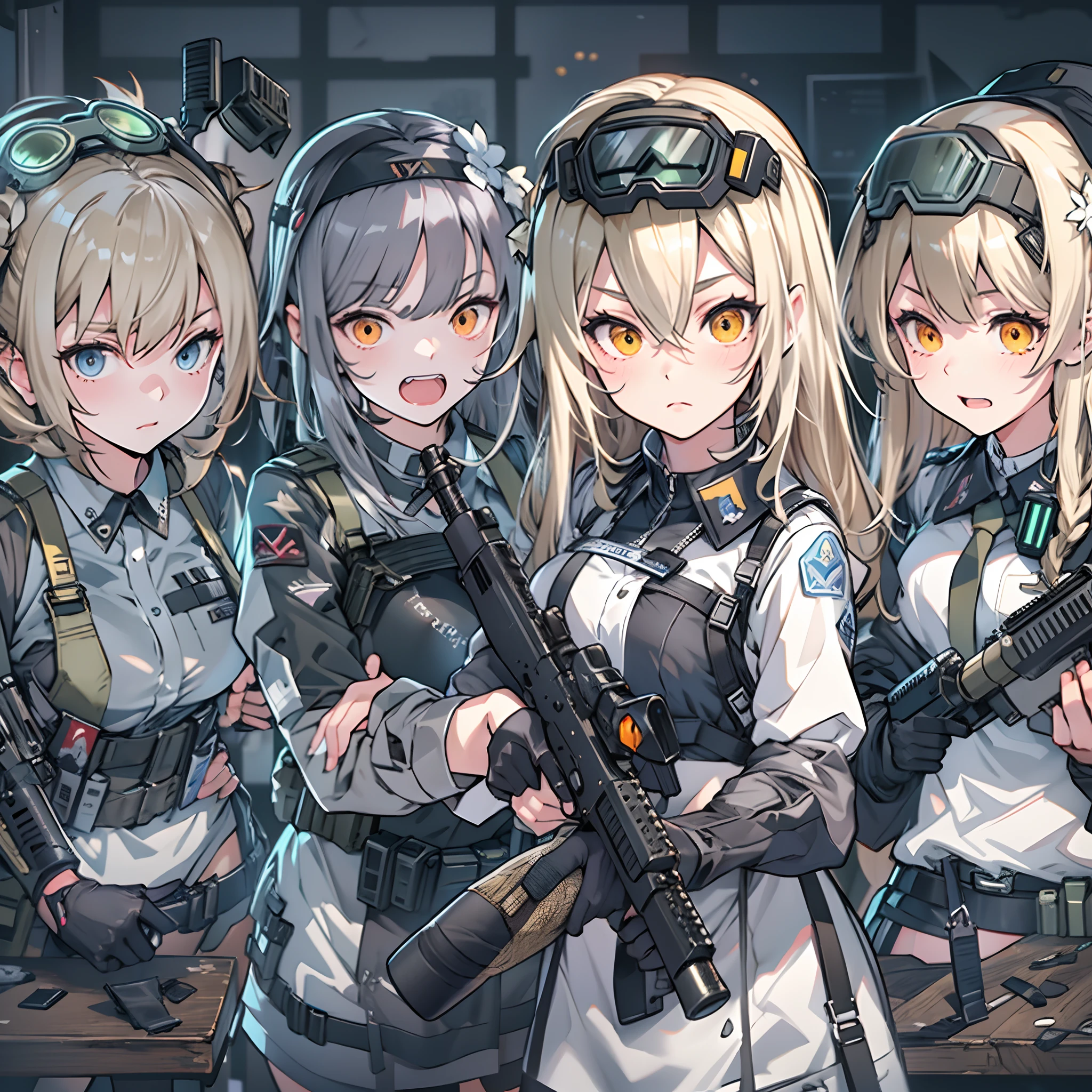 Anime maid girls line up、Equipped with night vision goggles、Equipped with night vision goggles、alignment、Armed Angel Girl Frontline Style, from girls frontline, Fine details. girls' frontline, girls' frontline, girls frontline cg, infantry girl, Women's Last Tour, soldier girl, M4 Sopmod II Girls Frontline, anime maid ss military, girls frontline universe, Mechanized soldier girl, Majora、lieutenant colonel、Girls Moon、Start of battle!