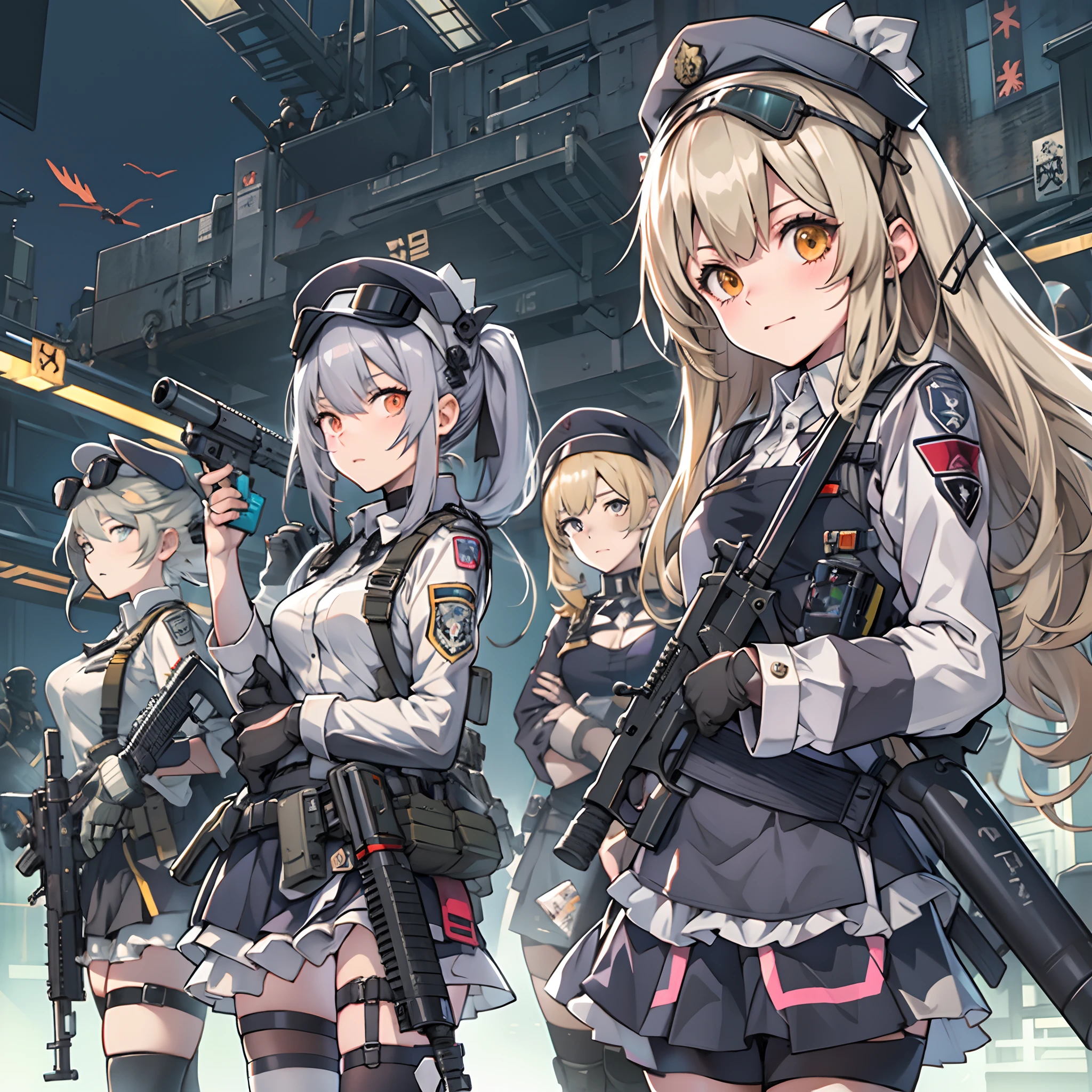 Anime maid girls line up、Equipped with night vision goggles、Equipped with night vision goggles、alignment、Armed Angel Girl Frontline Style, from girls frontline, Fine details. girls' frontline, girls' frontline, girls frontline cg, infantry girl, Women's Last Tour, soldier girl, M4 Sopmod II Girls Frontline, anime maid ss military, girls frontline universe, Mechanized soldier girl, Majora、lieutenant colonel、Girls Moon、Start of battle！