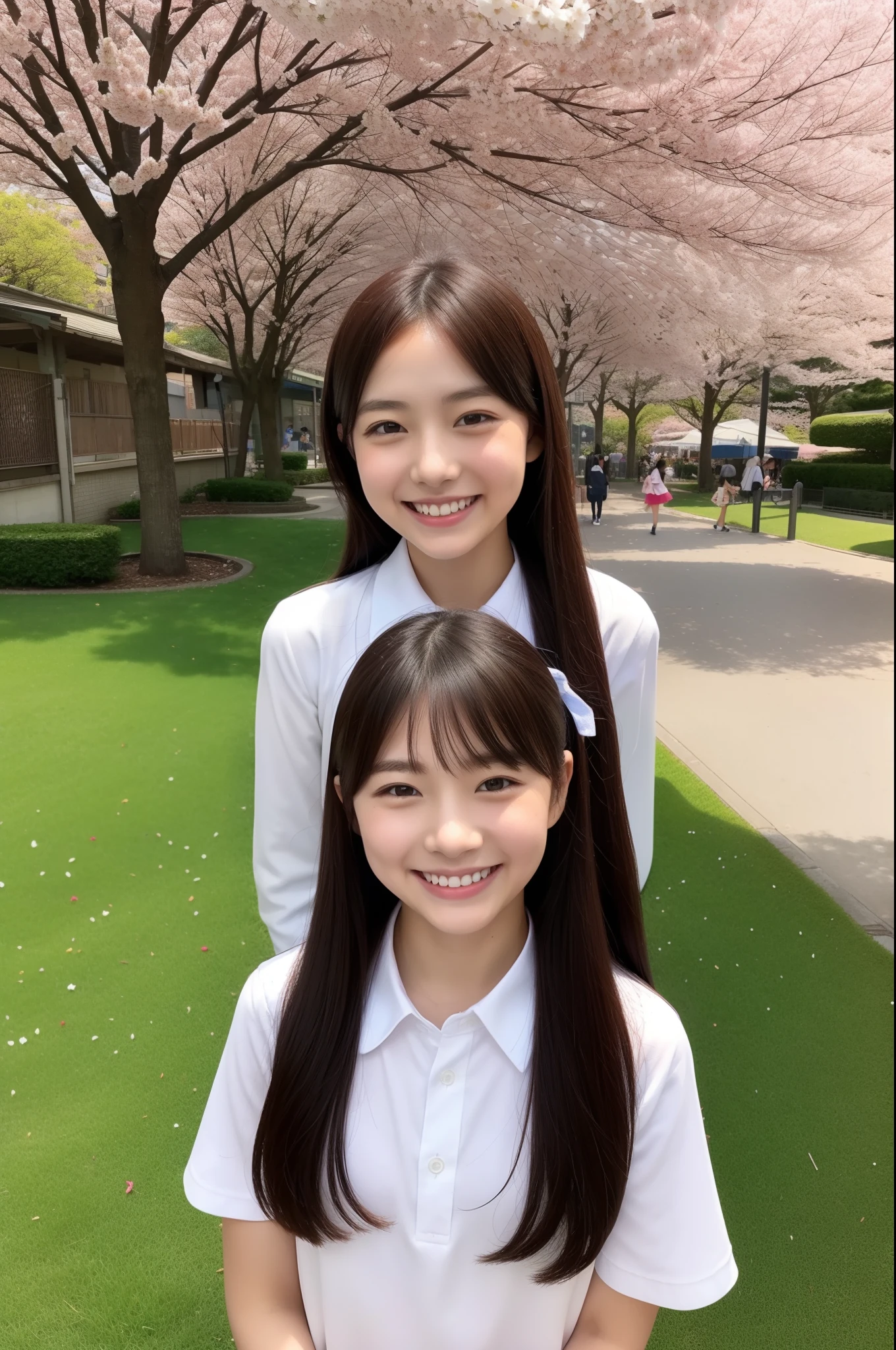 A smile、hi-school girl、校服、While doing fireworks、mare、Tokyo Skytree、cherry trees