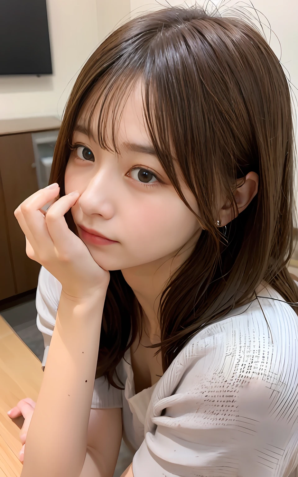 Put your hands on your face、Clean fingers、Well-formed hands