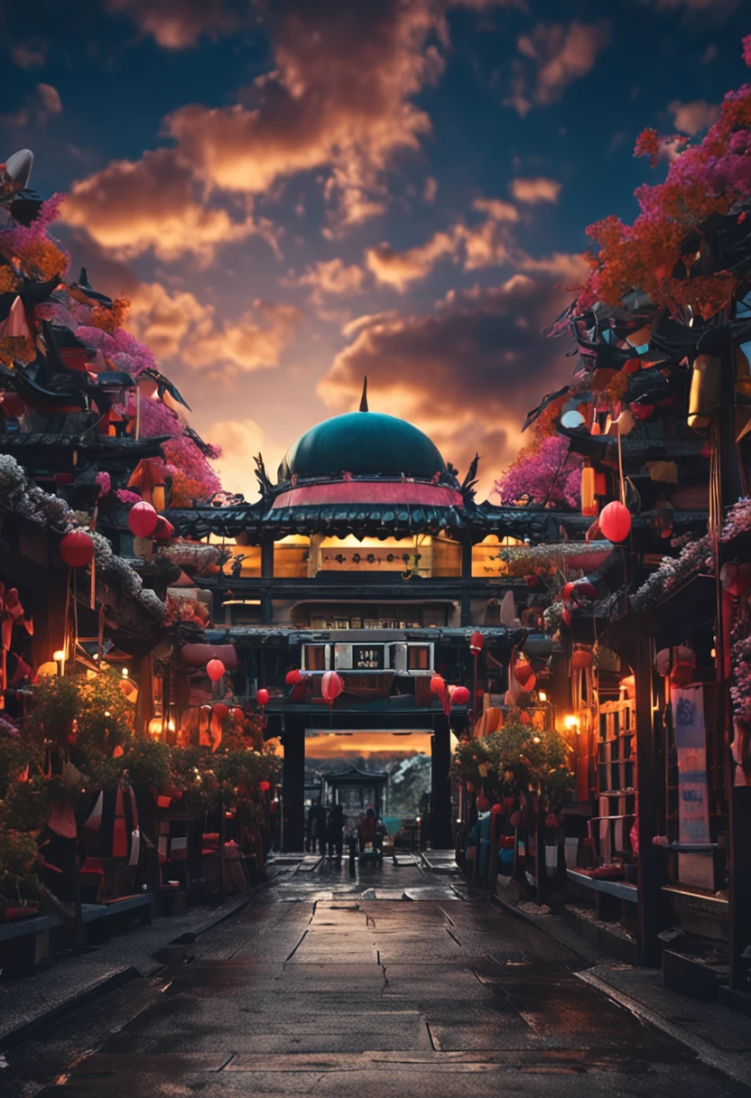 （best qualtiy，8k，32k，tmasterpiece，UHD：1.2），Tanabata，Magpie Bridge，moon full，heavenly，Couple back（1.2），Moon，The lens zooms out，falling leaf，SakuraNS