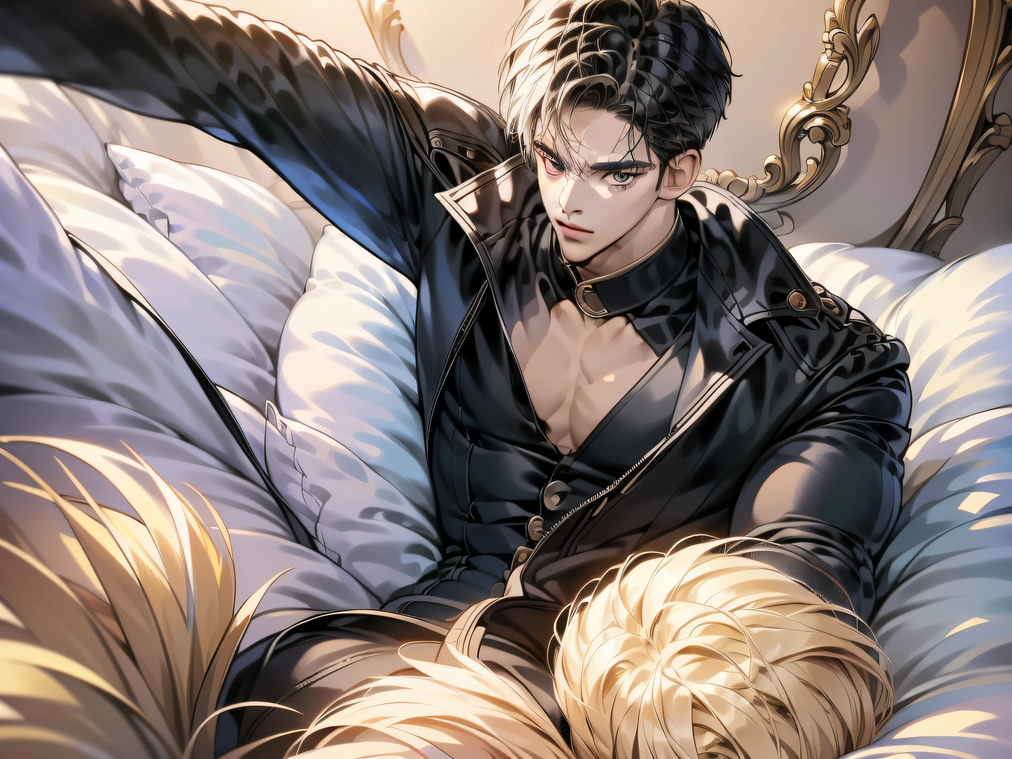 Anime man in a black coat,nigth, Black eyes,black clouds,inspired by Masanobu Okumura, Kazuto Okada。badass anime 8 K, anime handsome guy, Anime portrait of a handsome man, anime concept hdr anime macmanus, Key Anime Art, male anime characters