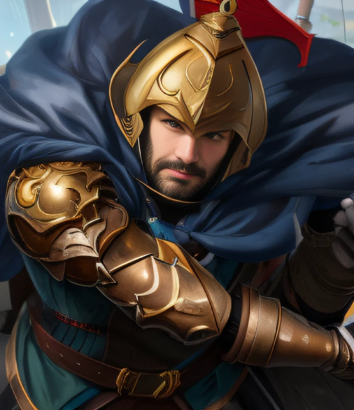 Man with sword and helmet