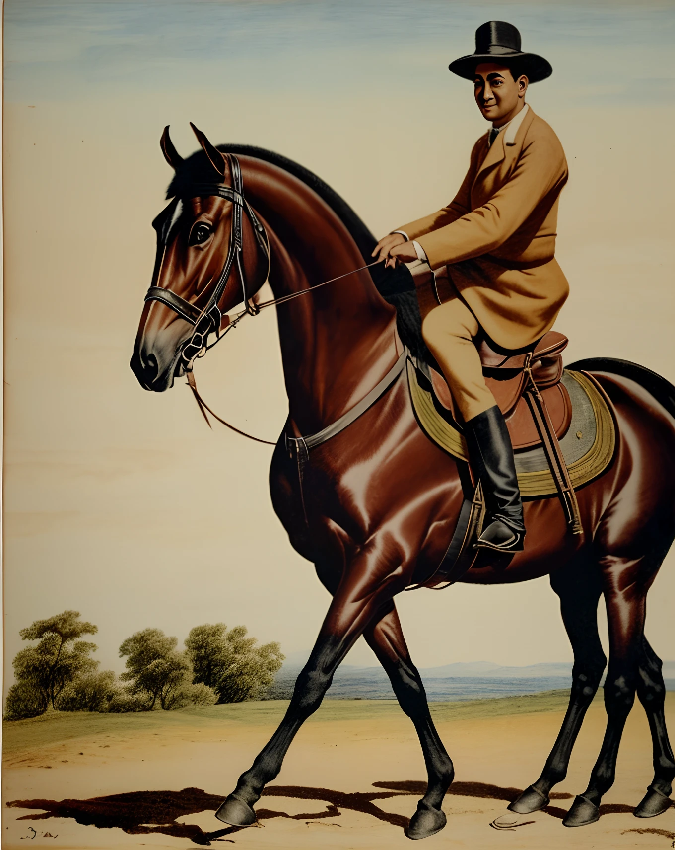shoun，Riding a wooden horse，cel shadow，riding a war horse