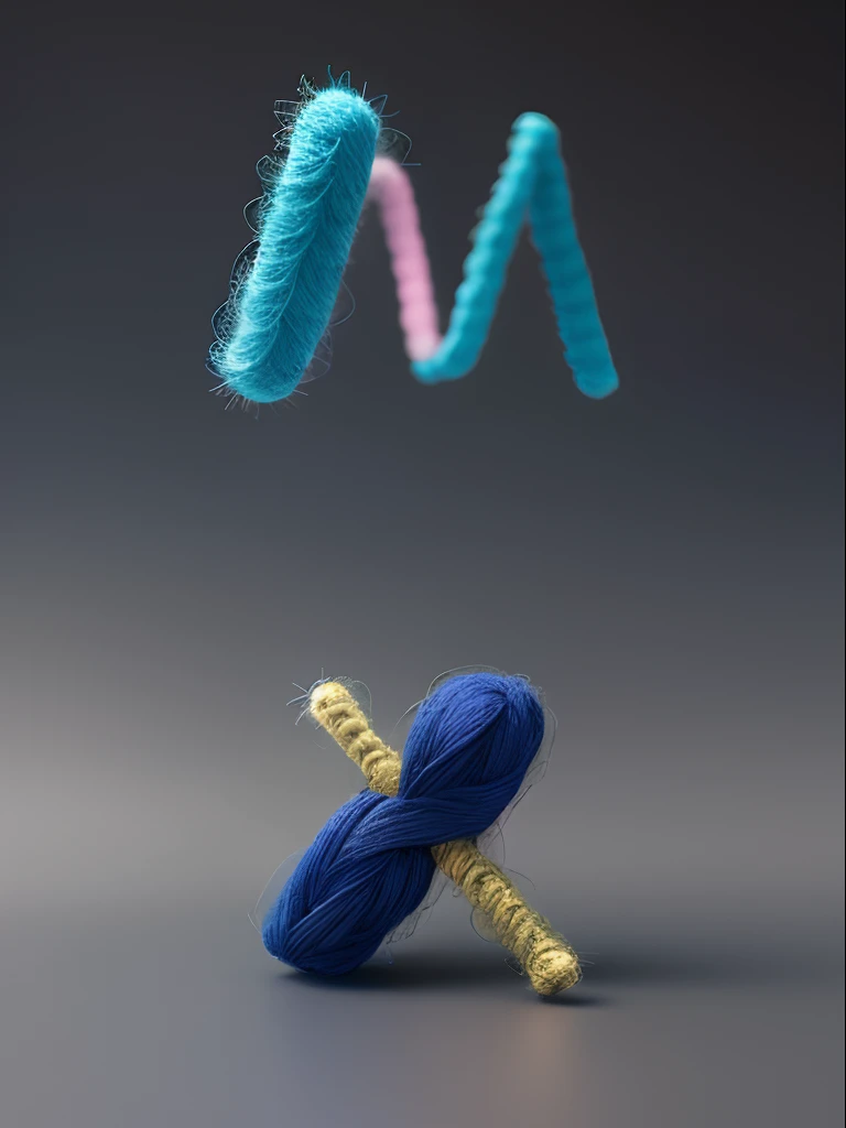 Felt style,adolable,made of wool,Artificial yarn,Light clean background,C4D style,3Drenderingof,