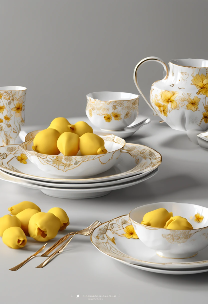 There is a bone china plate,daffodil,Bone china plate design artwork,Modern artwork,Best results,artwork of a,best qualtiy,8K,3D,Color decoration,top Quority,the detail,The edges are patterned,Add details,Face the effect,